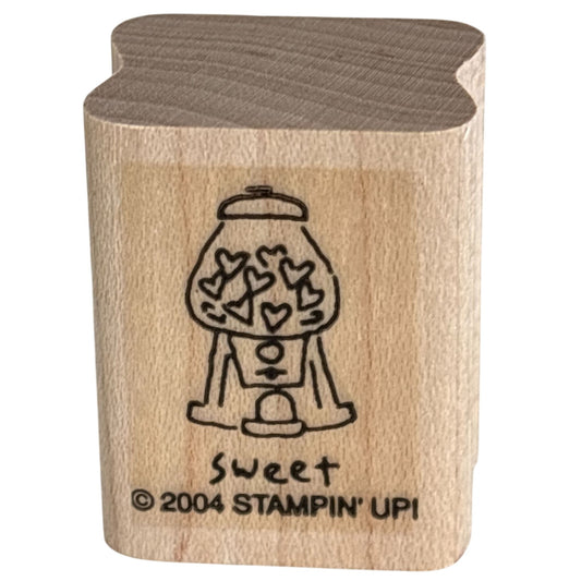 Stampin Up Rubber Stamp Sweet Gumball Machine Candy Cardmaking Scrapbooking Mini Paper Crafting