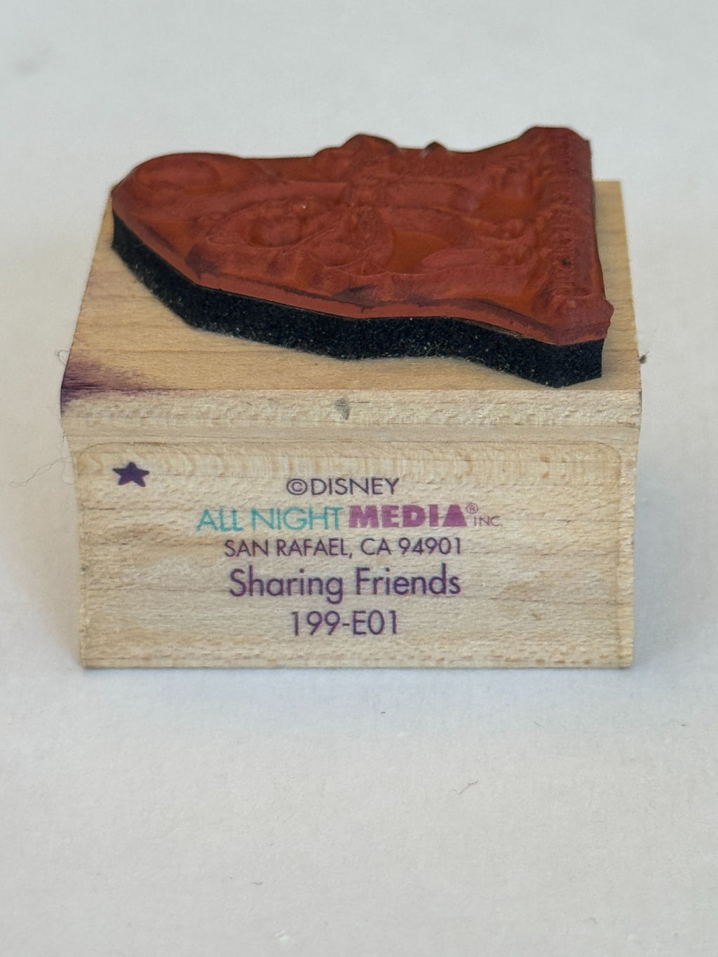 Disney Rubber Stamp Winnie The Pooh Piglet Friends are for Sharing Card Making