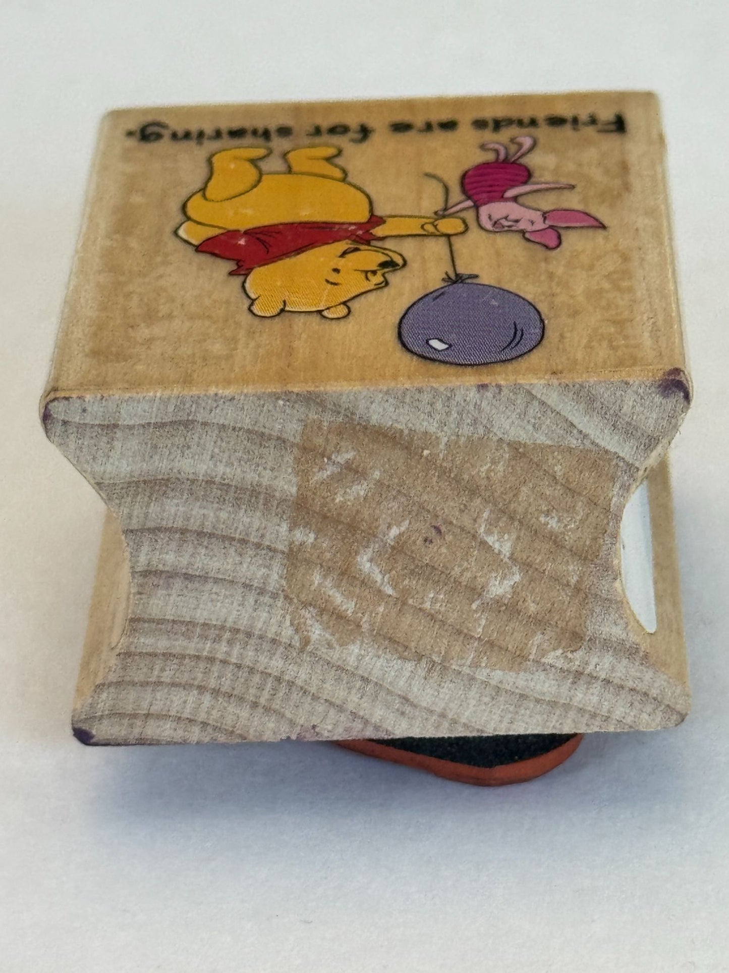 Disney Rubber Stamp Winnie The Pooh Piglet Friends are for Sharing Card Making
