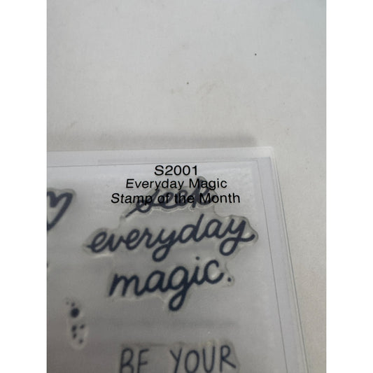 CTMH Acrylic Stamp Set Everyday Magic Radiate Positivity Inspirational Kind Word