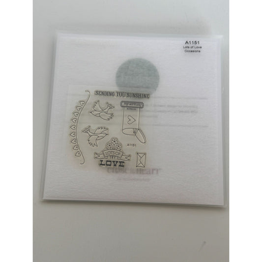 CTMH My Acrylix Acrylic Stamp Set Lots of Love Occasions Letter Writing Mailbox