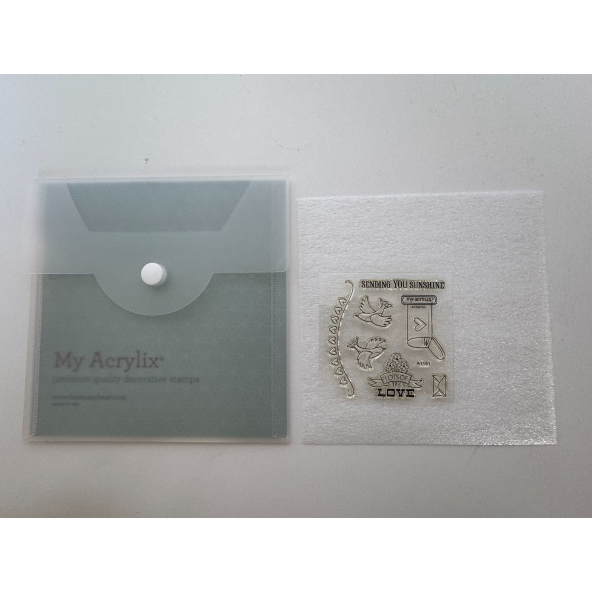CTMH My Acrylix Acrylic Stamp Set Lots of Love Occasions Letter Writing Mailbox