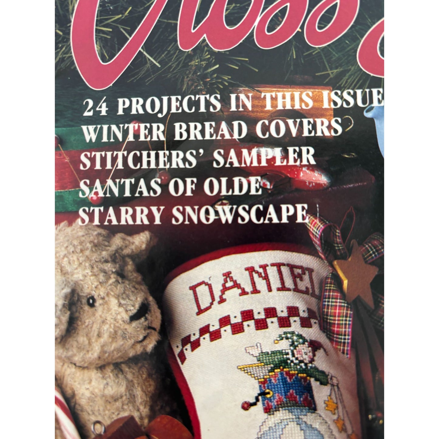 For The Love Of Cross Stitch Magazine January 1993 Christmas Stocking Olde Santa