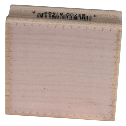 Hero Arts Rubber Stamp Square Scalloped Shadow Background Frame Card Making Scrapbooking Texture E1962