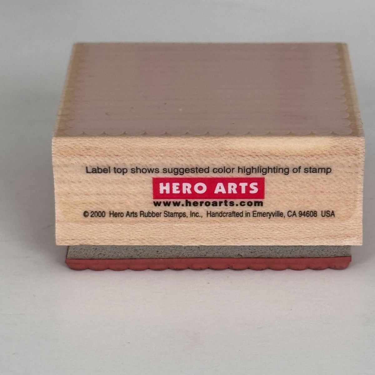 Hero Arts Rubber Stamp Square Scalloped Shadow Background Frame Card Making Scrapbooking Texture E1962