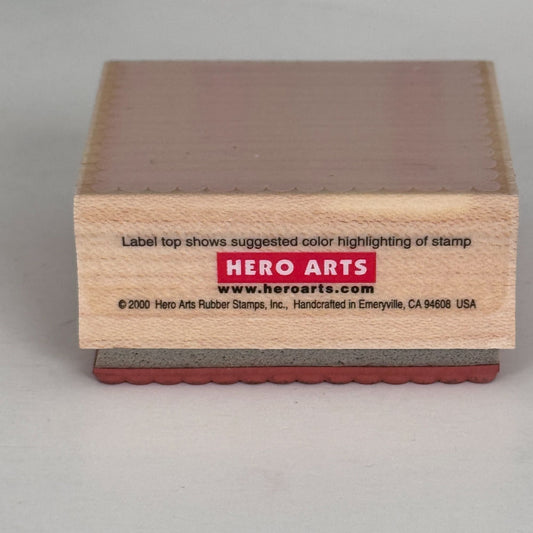 Hero Arts Rubber Stamp Square Scalloped Shadow Background Frame Card Making Scrapbooking Texture E1962
