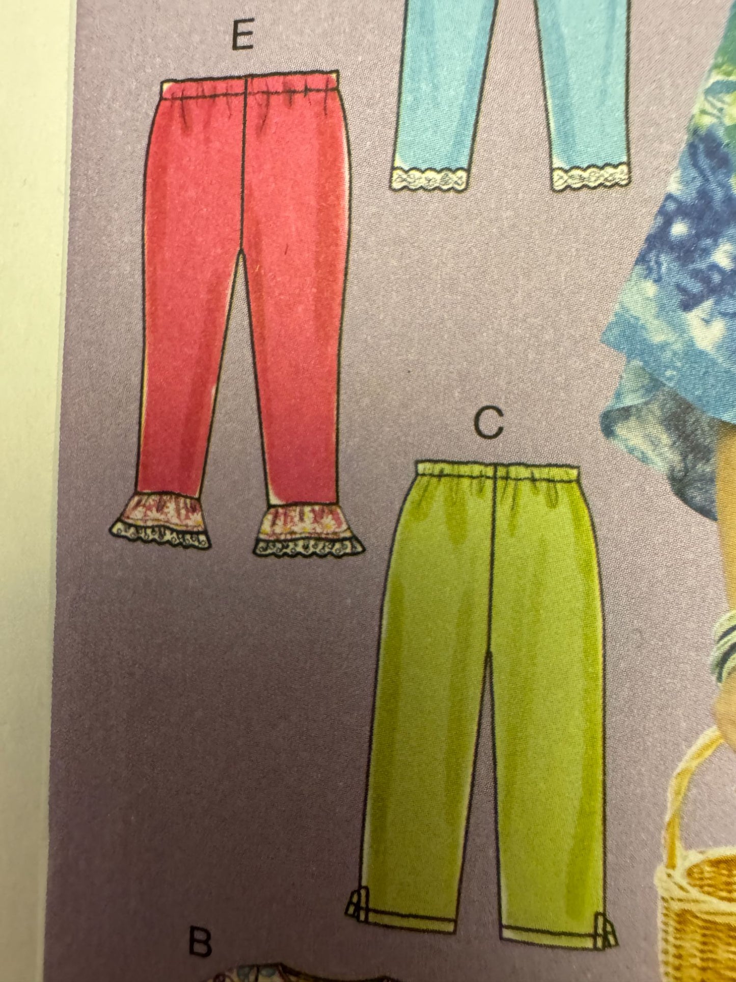 McCalls Sewing Pattern M6499 Girls Tops Pants Leggings Easy 7 8 10 12 14 Summer