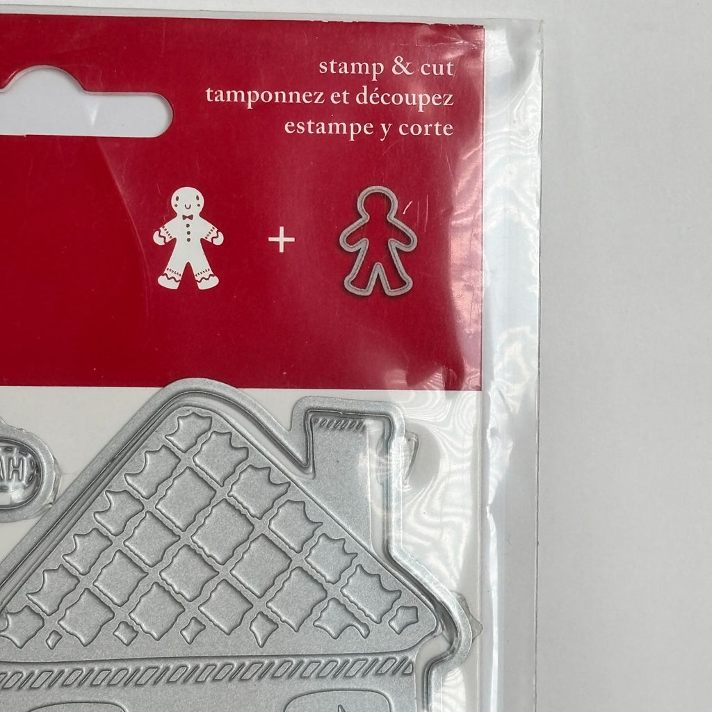 Art-C Gingerbread Man House Stamp and Die Cut Set Christmas Cardmaking Gift Tags Baking
