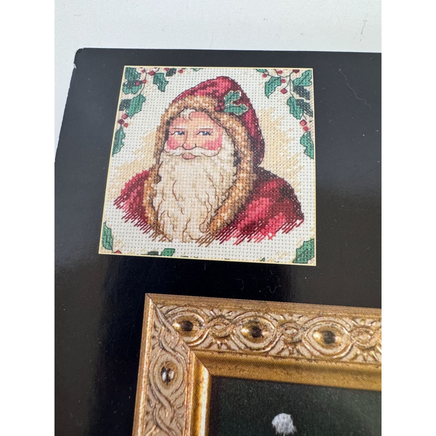 Dimensions Counted Cross Stitch Kit Santa and Holly Gold Nuggets Christmas 8679