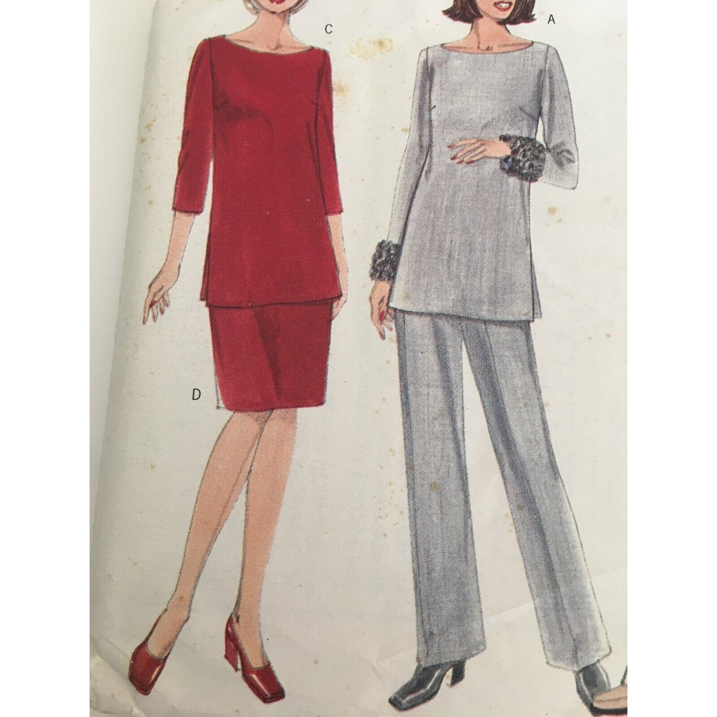 Butterick Sewing Pattern 6264 Capsule Wardrobe Top Skirt Pants Work 90s 12-16 UC