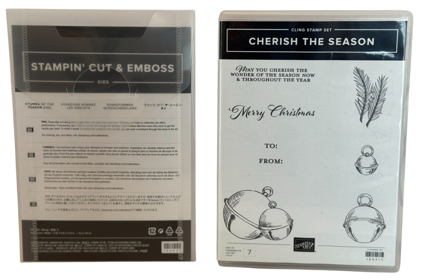 Stampin Up Cherish The Season Stamps and Sounds of the Season Dies   Christmas