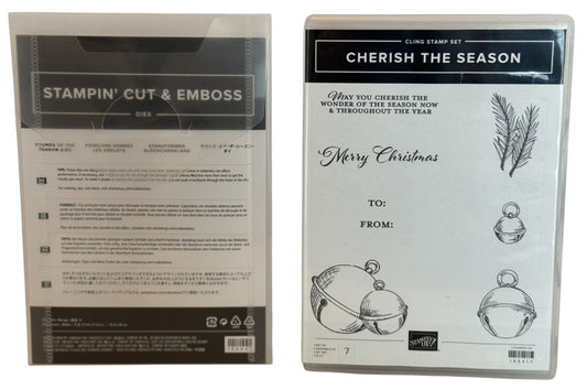 Stampin Up Cherish The Season Stamps and Sounds of the Season Dies   Christmas