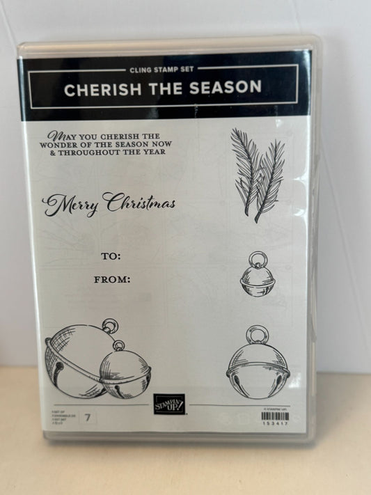 Stampin Up Cherish The Season Stamps and Sounds of the Season Dies   Christmas