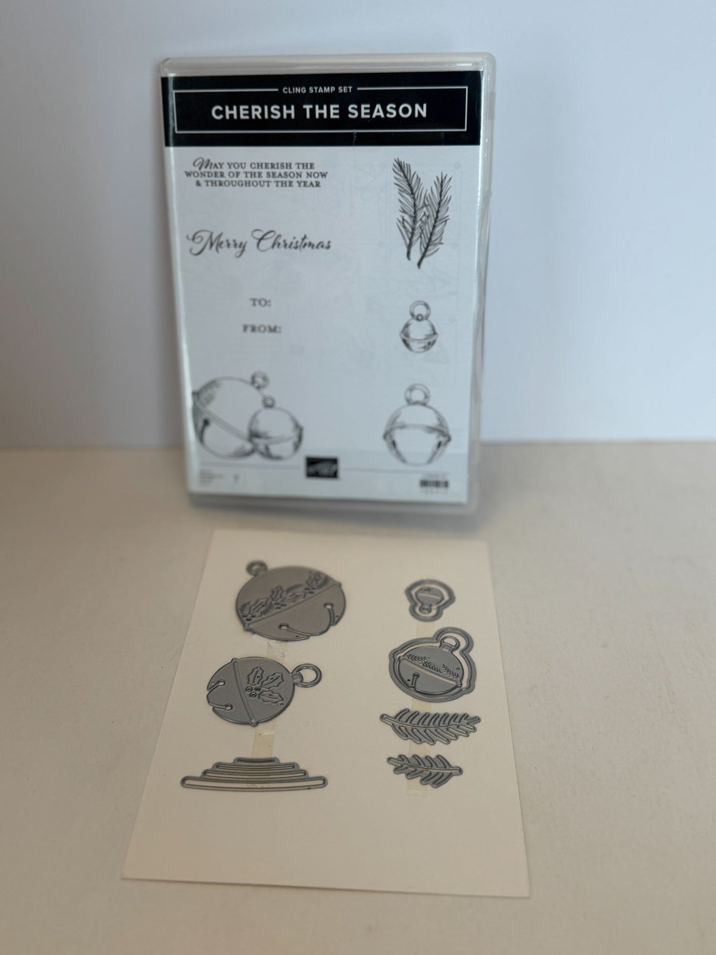 Stampin Up Cherish The Season Stamps and Sounds of the Season Dies   Christmas