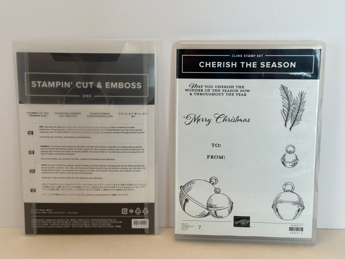 Stampin Up Cherish The Season Stamps and Sounds of the Season Dies   Christmas