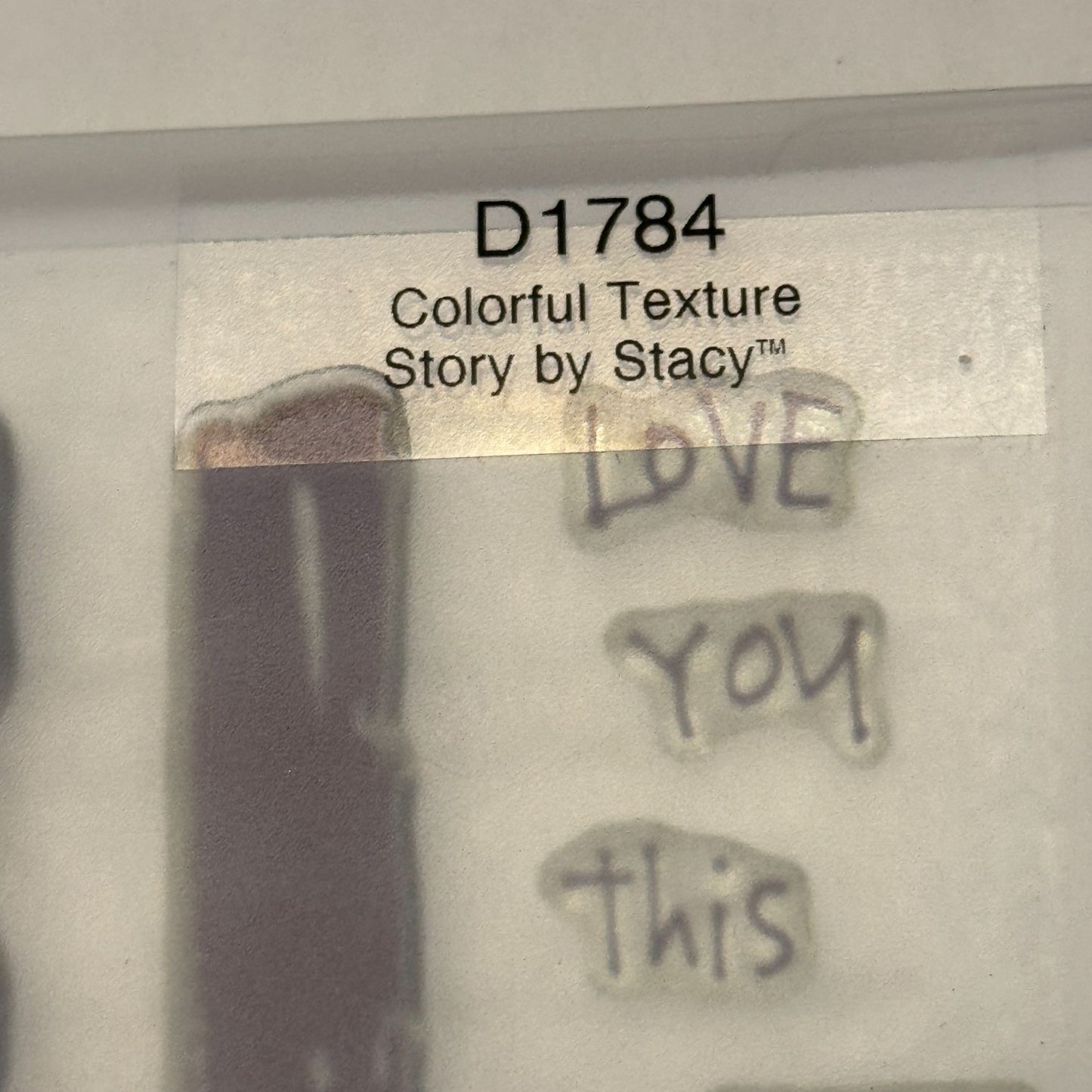 CTMH My Acrylix Acrylic Stamp Set Colorful Texture D1784 Shapes Remember Arrows