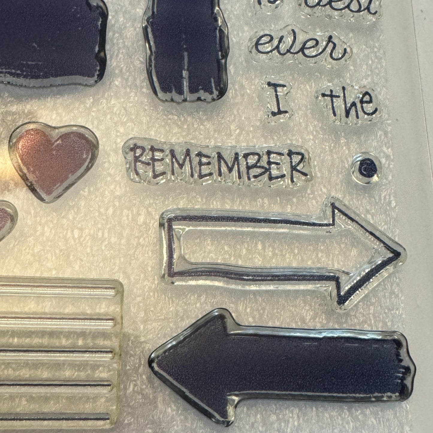 CTMH My Acrylix Acrylic Stamp Set Colorful Texture D1784 Shapes Remember Arrows