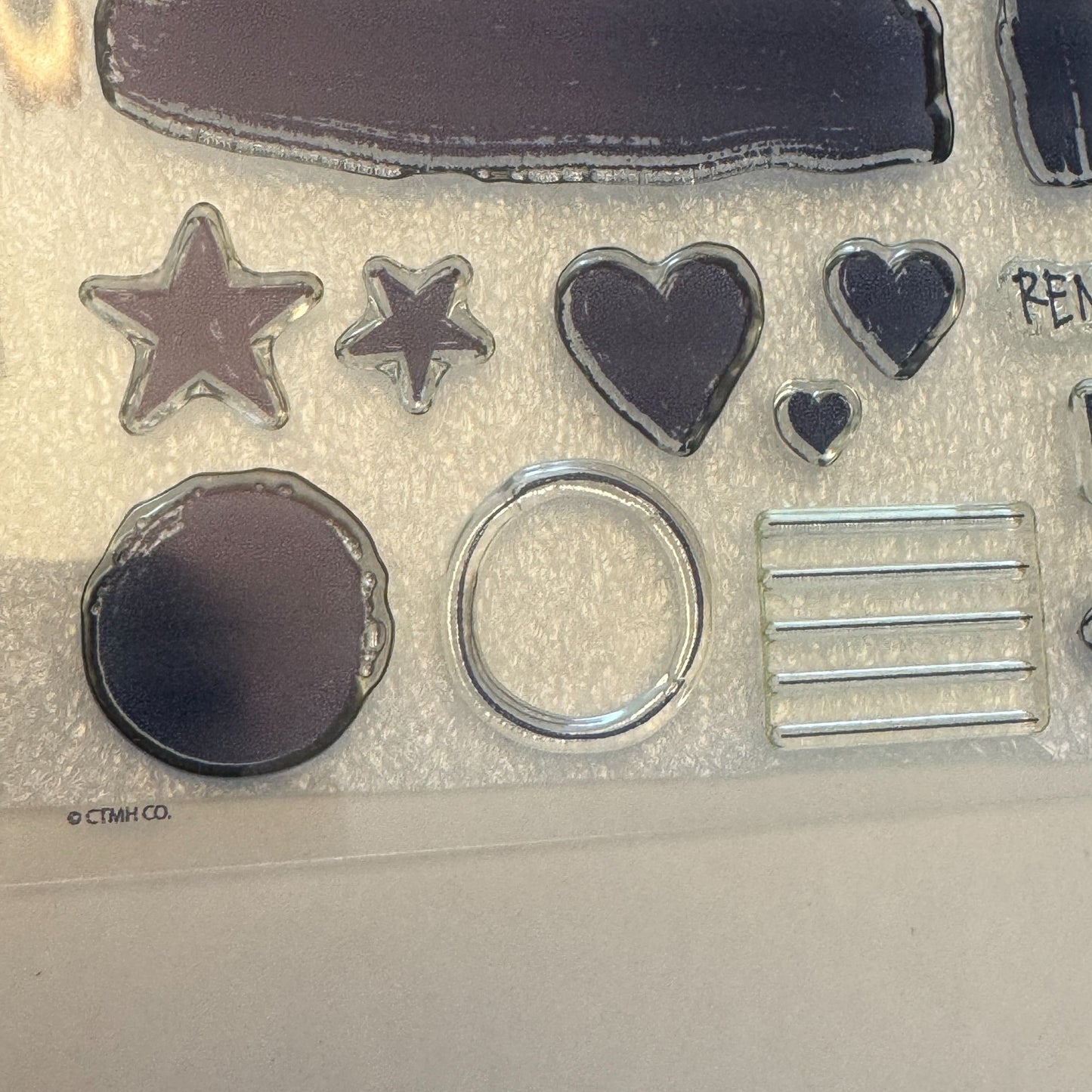 CTMH My Acrylix Acrylic Stamp Set Colorful Texture D1784 Shapes Remember Arrows