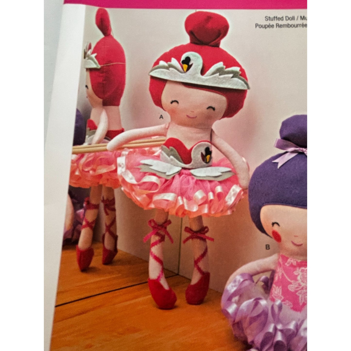 Simplicity Sewing Pattern 1341 Stuffed Doll Ballerina Tutu Dress Toy UC 22.5 In