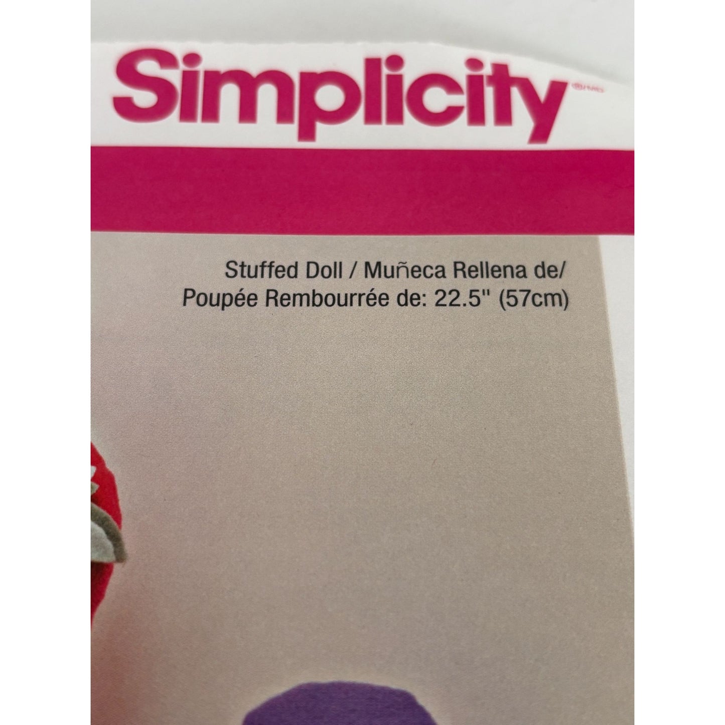 Simplicity Sewing Pattern 1341 Stuffed Doll Ballerina Tutu Dress Toy UC 22.5 In