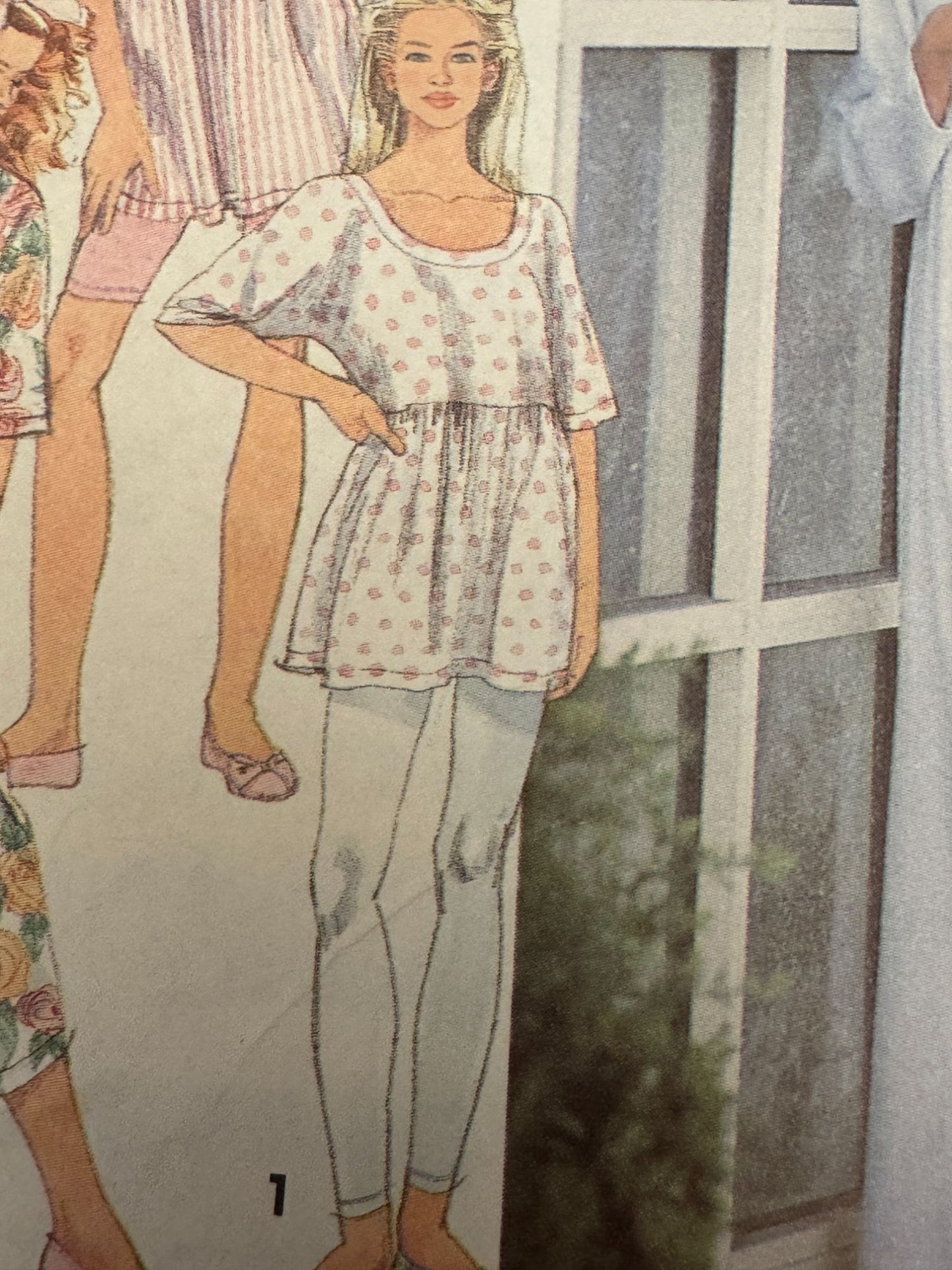 Simplicity Sewing Pattern 8094 Sleepwear Pajamas Nightgown Robe Leggings L XL UC