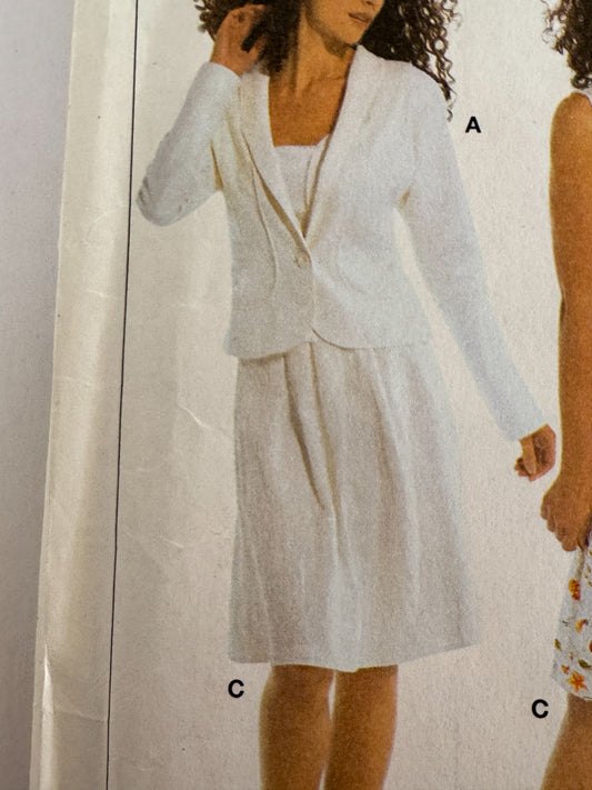 Burda Sewing Pattern 8191 Misses Coordinates Blazer Skirt Top Work Career 6-16