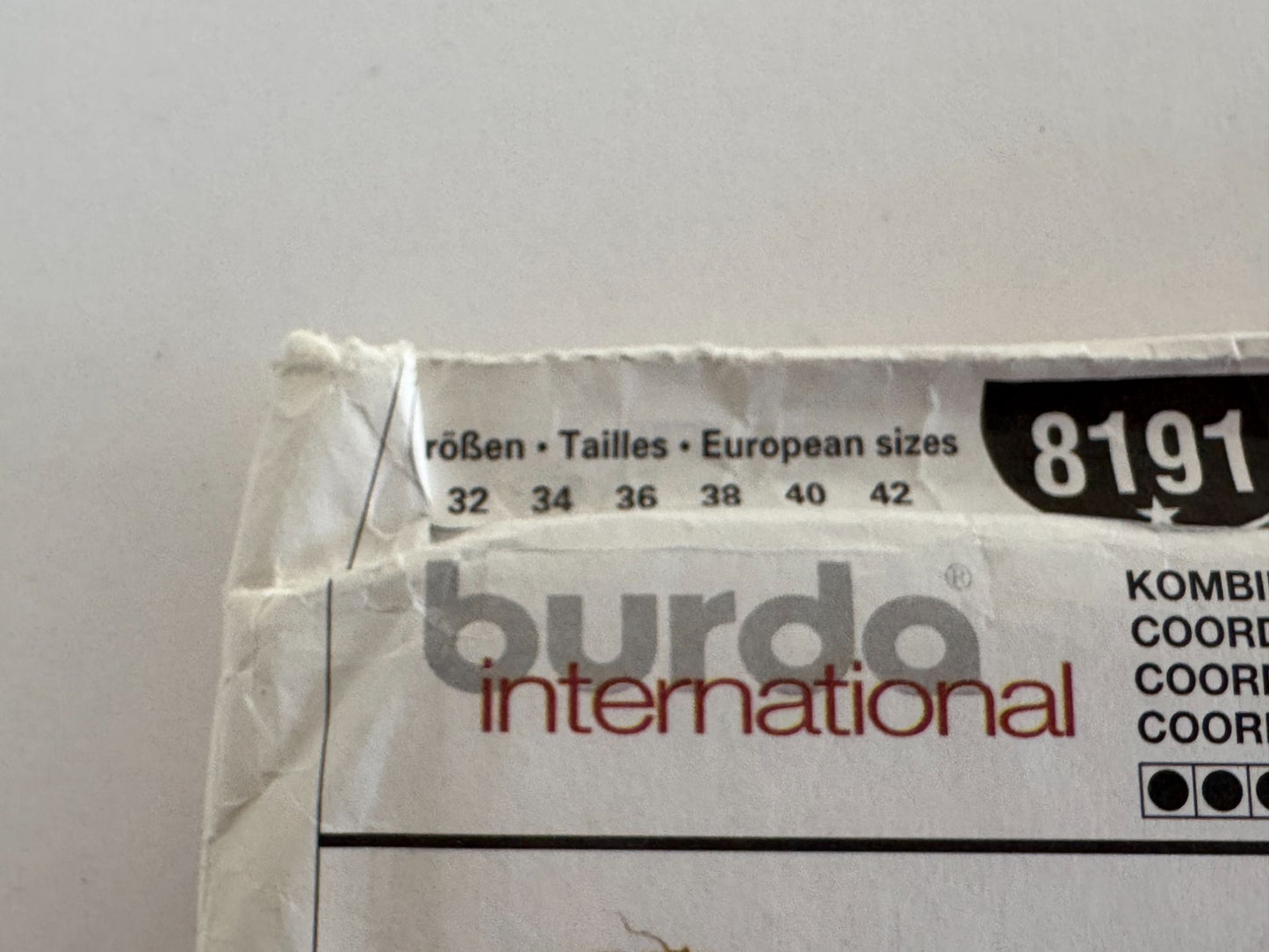 Burda Sewing Pattern 8191 Misses Coordinates Blazer Skirt Top Work Career 6-16
