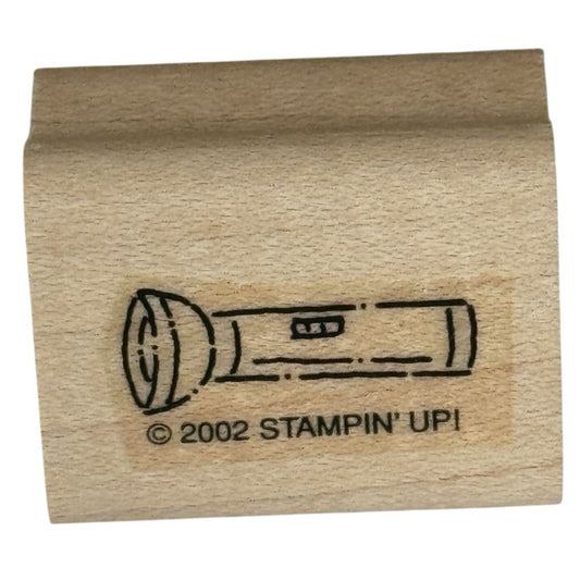 Stampin Up Flashlight Camping Trip Shine Light Card Making Craft Wood Mounted