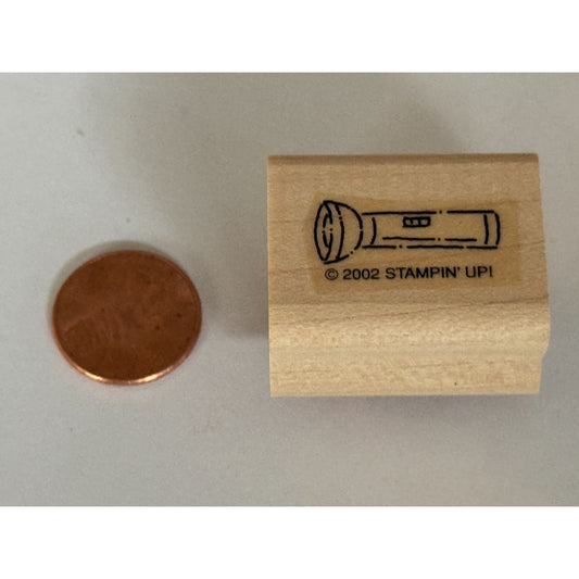 Stampin Up Flashlight Camping Trip Shine Light Card Making Craft Wood Mounted