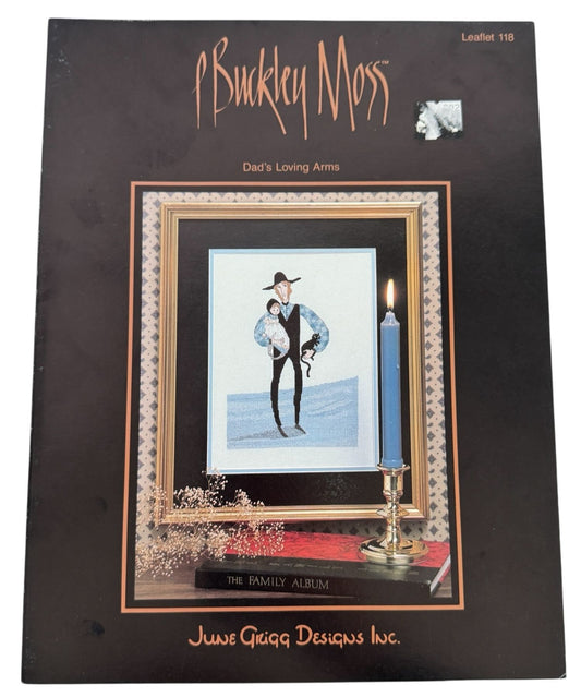 P Buckley Moss Cross Stitch Pattern Dads Loving Arms Father Child Folk Art 118