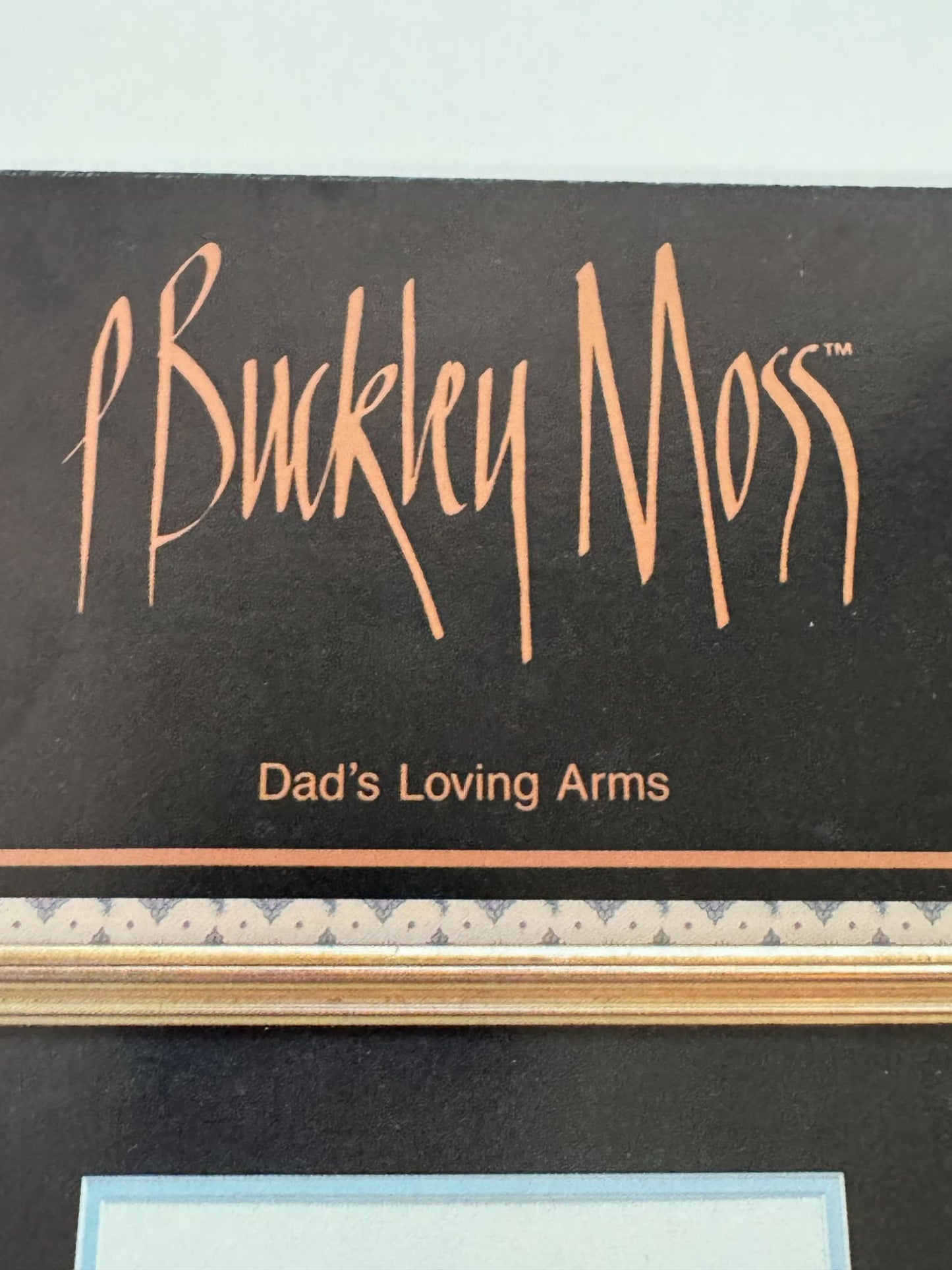 P Buckley Moss Cross Stitch Pattern Dads Loving Arms Father Child Folk Art 118