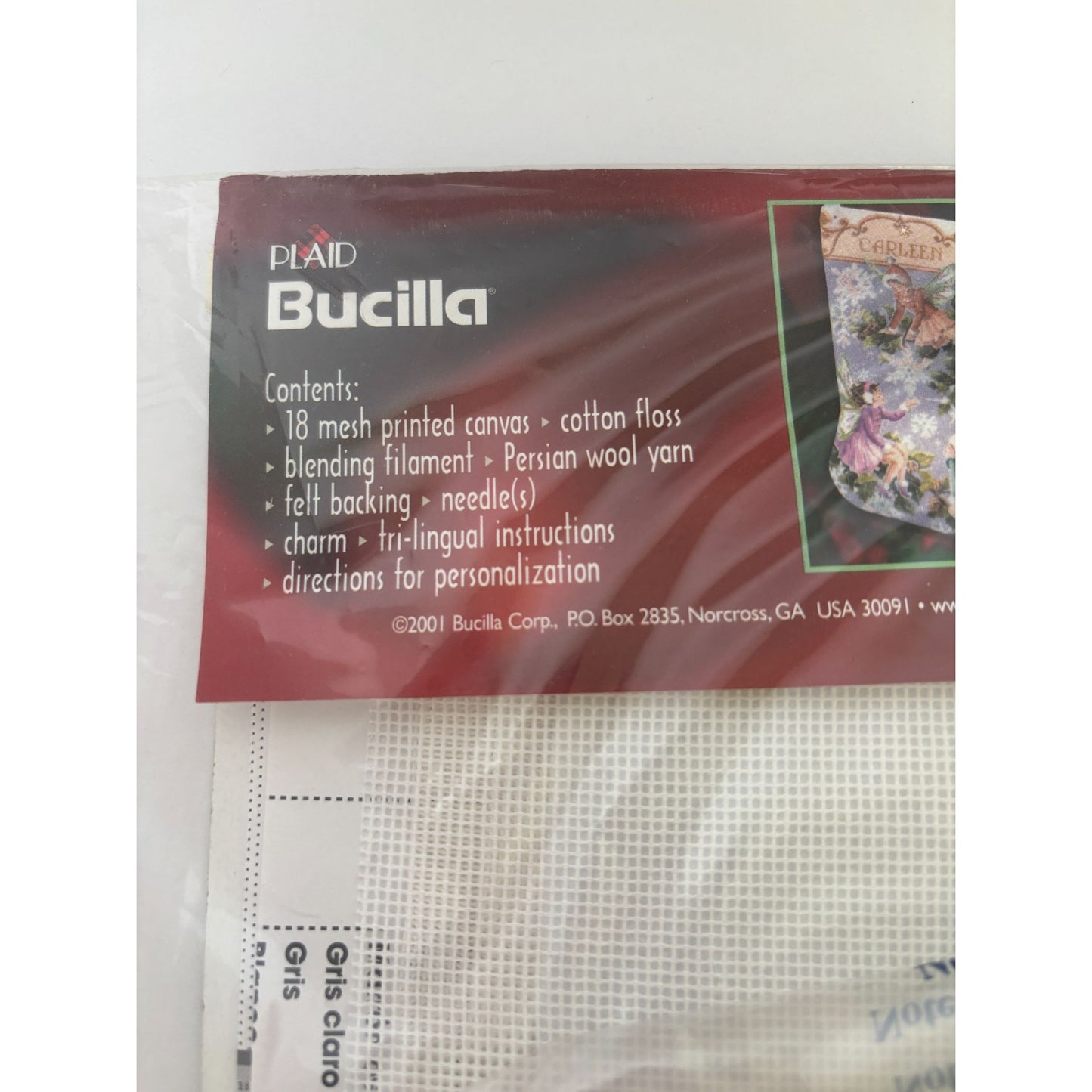 Bucilla Needlepoint Stocking Kit Winter Fairies Winter Holiday Snow Fantasy Name