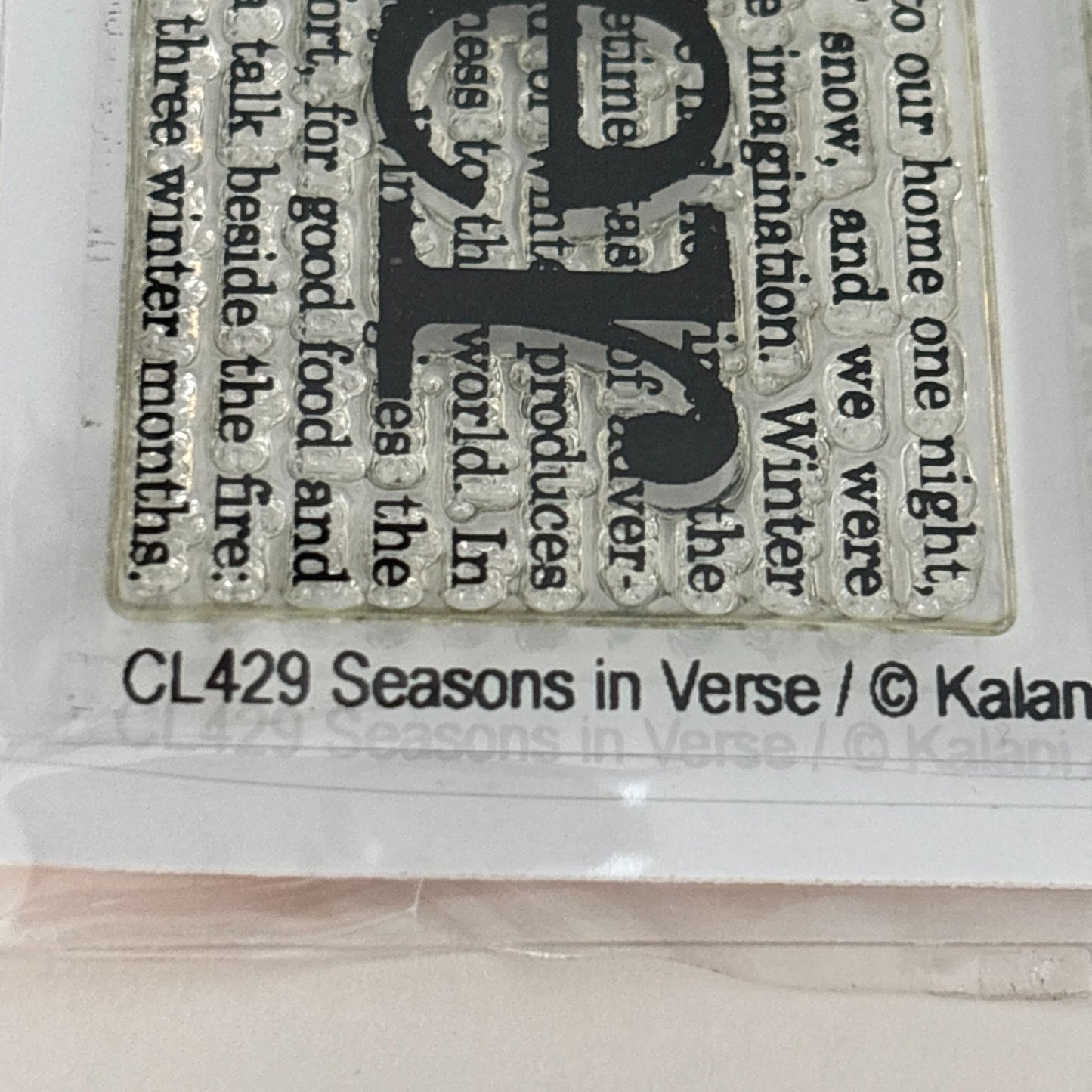 Impression Obsession Clear Stamp Set Seasons in Verse Spring Summer Autumn Winter Words Cardmaking Craft