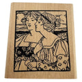 Raindrops on Roses Rubber Stamp Two Women Art Friendship Card Making Lady Face