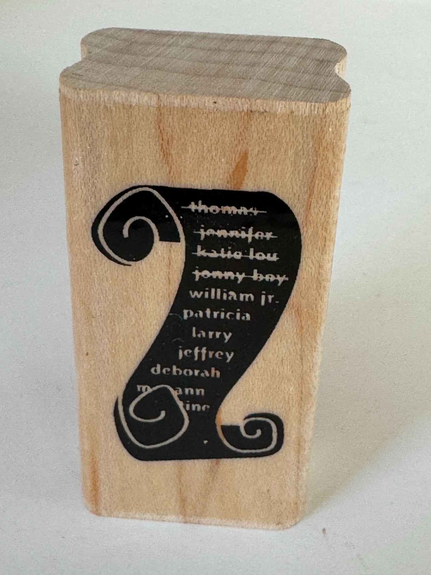 CTMH Wood Rubber Stamp Set Christmas List Naughty Or Nice Santa Card Making Art