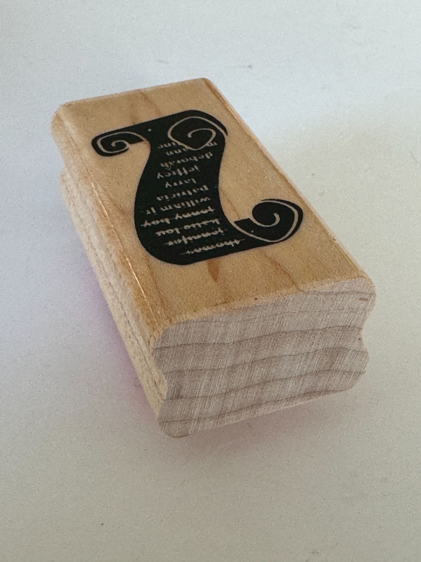 CTMH Wood Rubber Stamp Set Christmas List Naughty Or Nice Santa Card Making Art