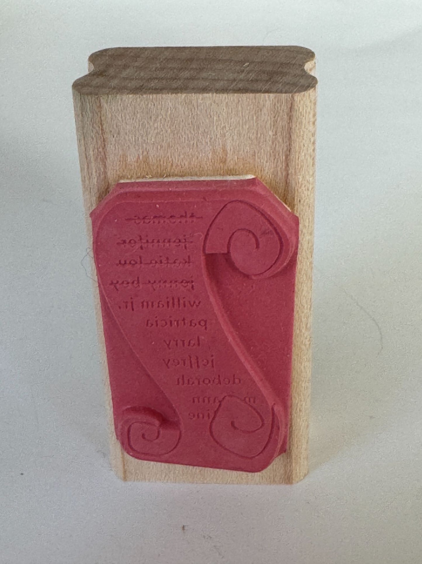 CTMH Wood Rubber Stamp Set Christmas List Naughty Or Nice Santa Card Making Art