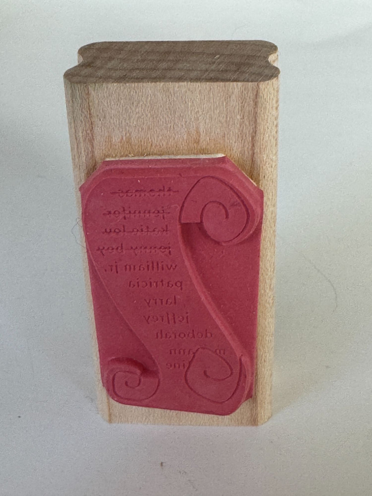 CTMH Wood Rubber Stamp Set Christmas List Naughty Or Nice Santa Card Making Art