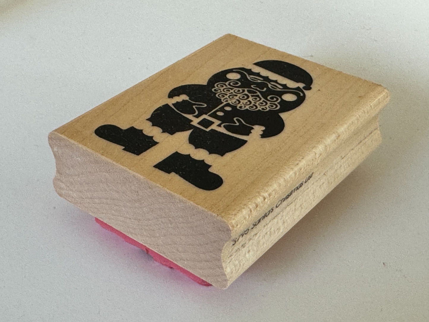 CTMH Wood Rubber Stamp Set Christmas List Naughty Or Nice Santa Card Making Art