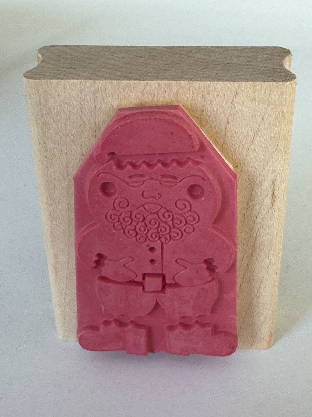 CTMH Wood Rubber Stamp Set Christmas List Naughty Or Nice Santa Card Making Art