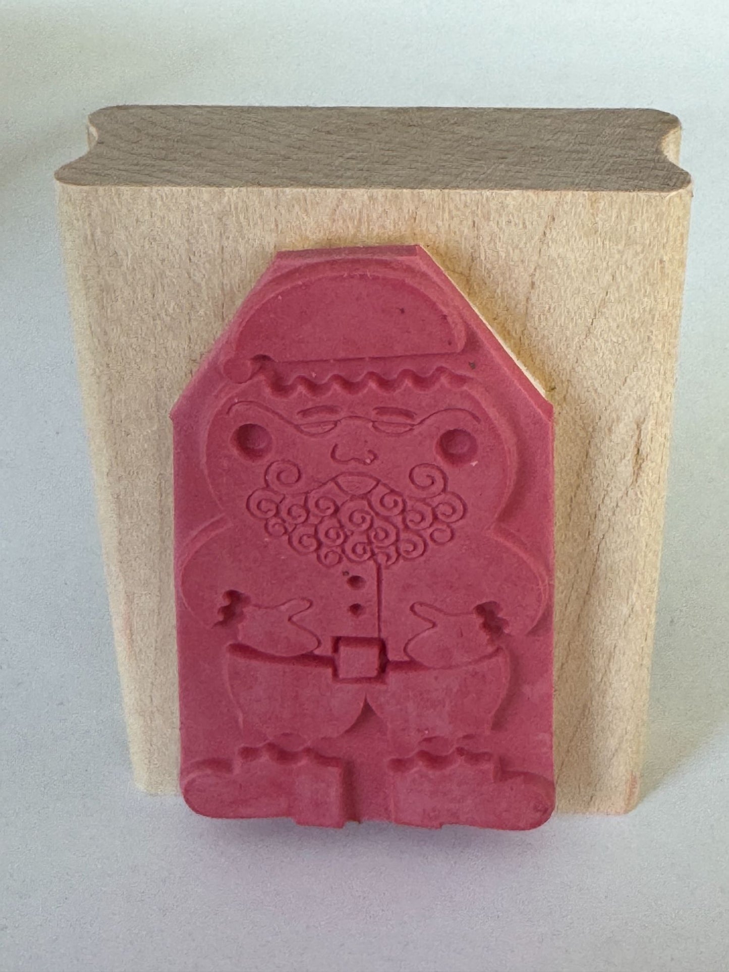CTMH Wood Rubber Stamp Set Christmas List Naughty Or Nice Santa Card Making Art
