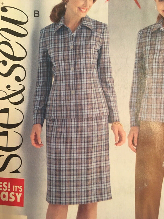 Butterick Sewing Pattern B4269 Skirt Pants Suit Capsule Wardrobe Work 12 14 16