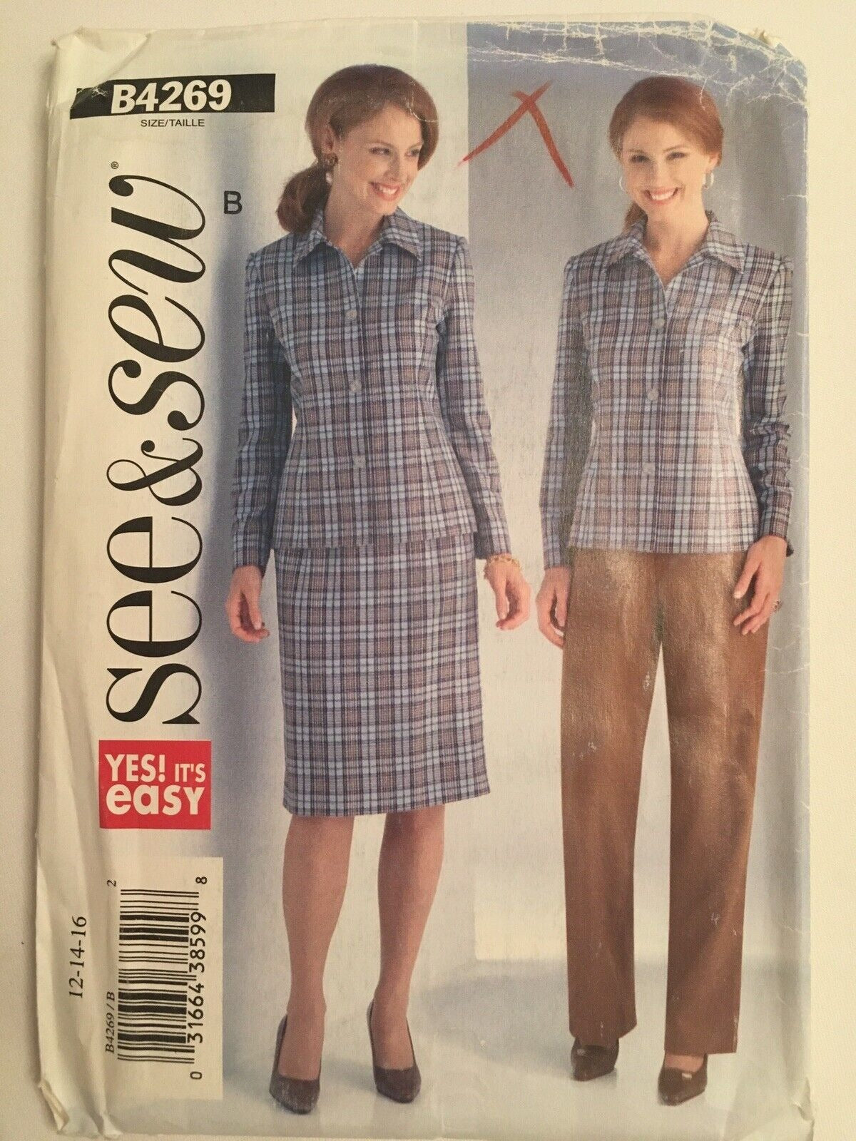 Butterick Sewing Pattern B4269 Skirt Pants Suit Capsule Wardrobe Work 12 14 16