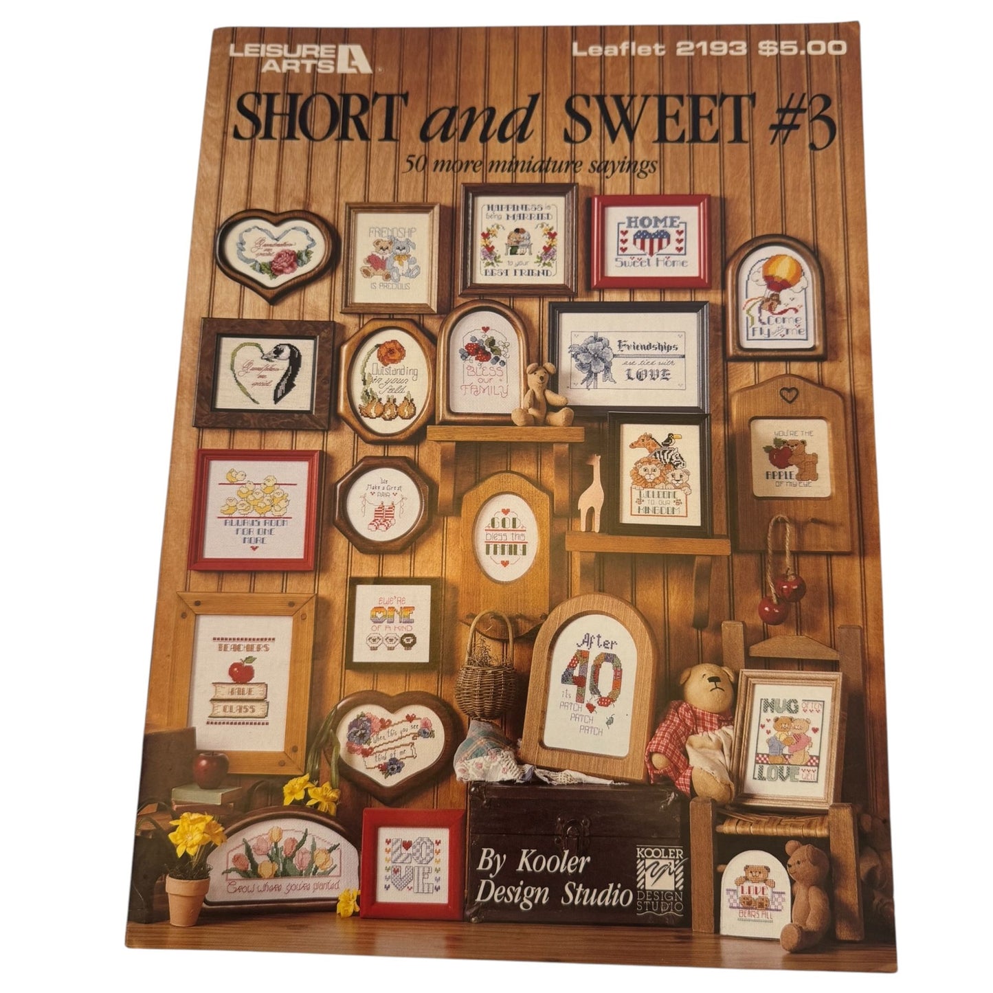 Leisure Arts Short and Sweet Leaflet 2193 Miniature Sayings Kooler Design Studio