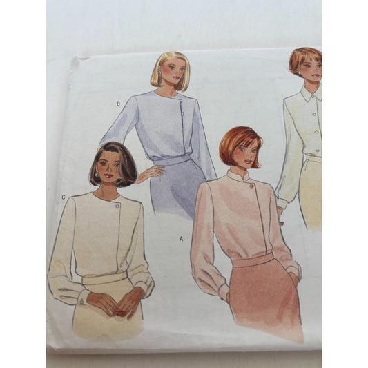Butterick Sewing Pattern 4211 Work Blouse Shirt Classic Button Front 12 14 16 UC