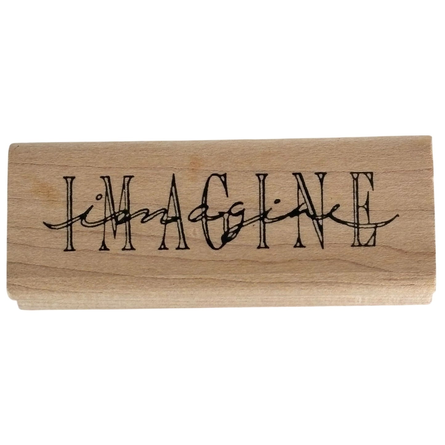 Stampers Anonymous Rubber Stamp Imagine Inspirational Word Art Journaling Craft Card Making