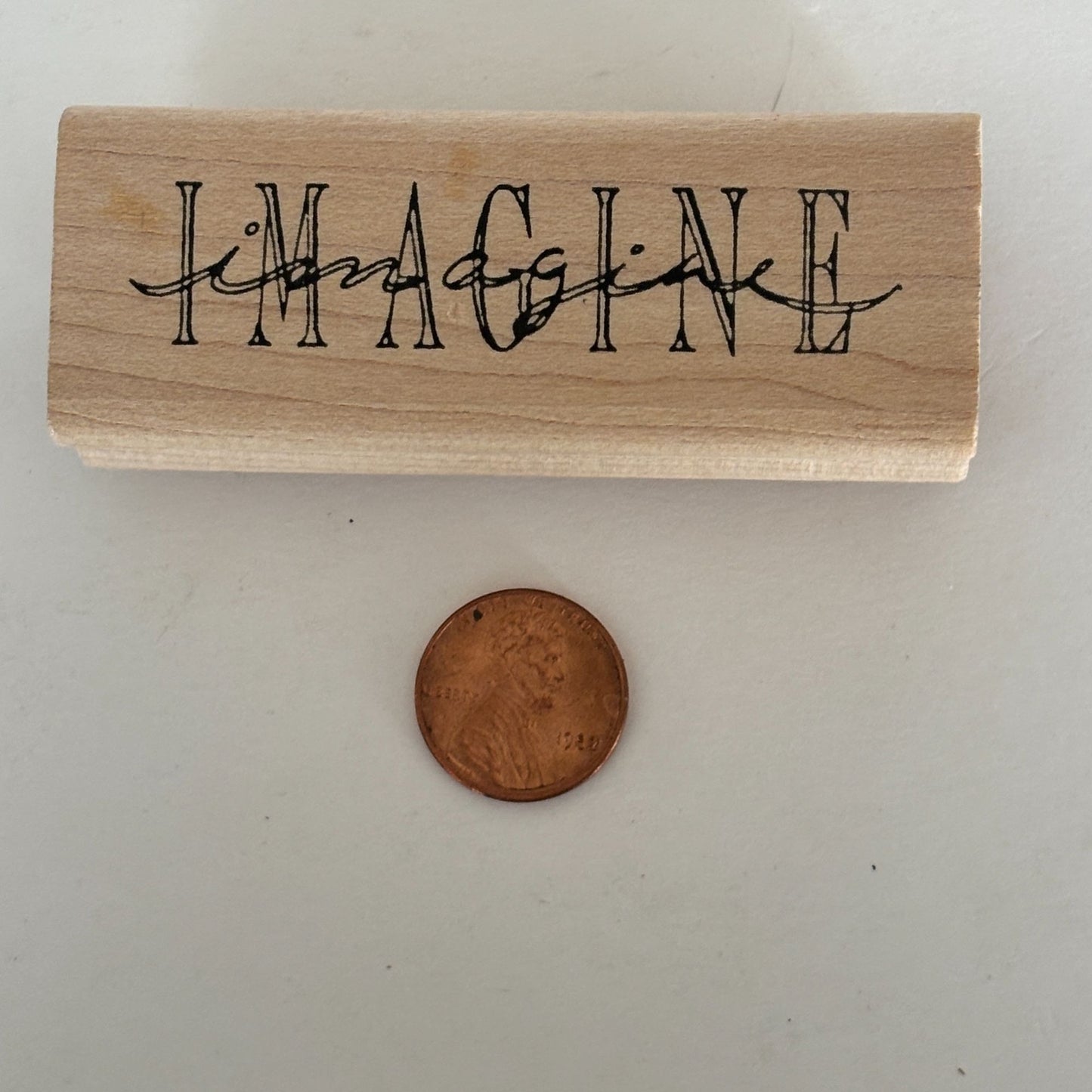Stampers Anonymous Rubber Stamp Imagine Inspirational Word Art Journaling Craft Card Making