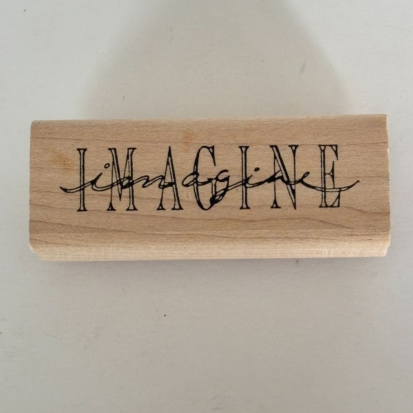 Stampers Anonymous Rubber Stamp Imagine Inspirational Word Art Journaling Craft Card Making