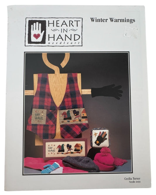 Heart In Hand Needleart Cross Stitch Pattern Winter Warmings Season Glove Hat