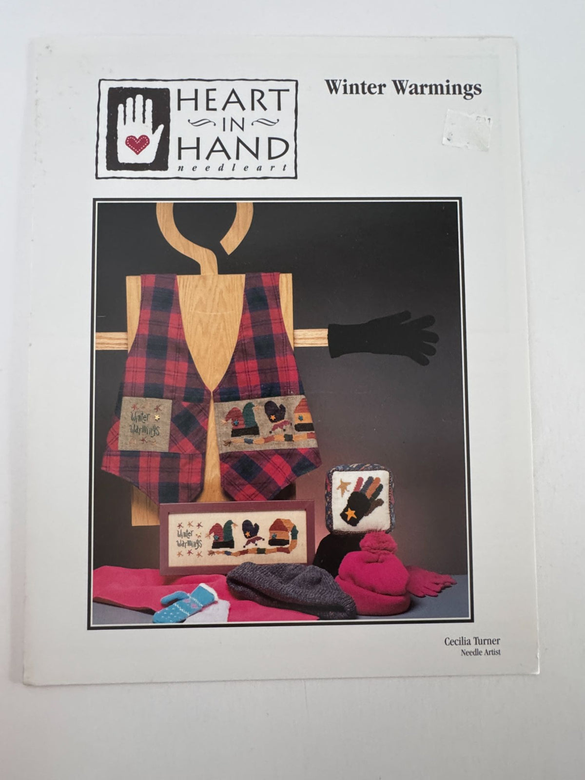 Heart In Hand Needleart Cross Stitch Pattern Winter Warmings Season Glove Hat